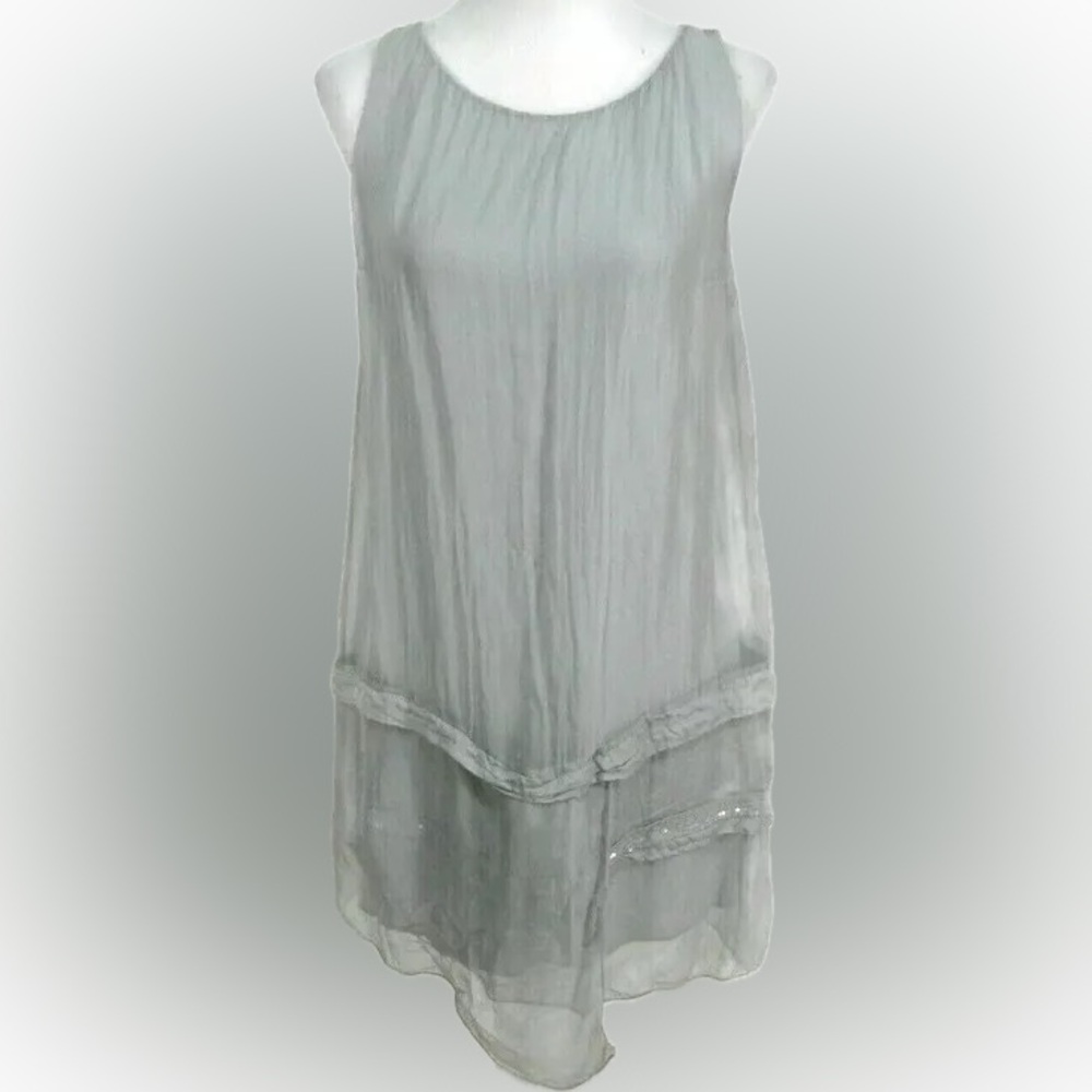 H Trend Italy Vintage Silk Dress, EUC